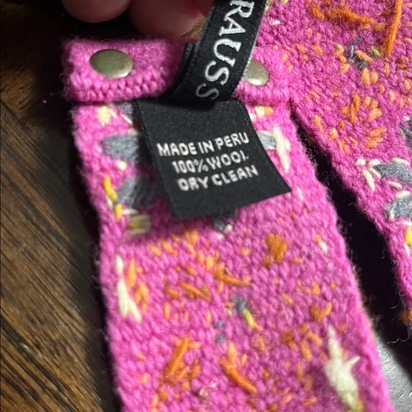 JENNY KRAUSS WILDFLOWERS WOOL BELT HANDMADE PERU SUNDANCE SMALL WOMEN’S BELT - Picture 5 of 7